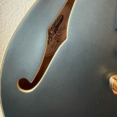 D'Angelico Deluxe SS Semi-Hollow Single Cutaway with Stop-Bar Tailpiece 2010s - Matte Midnight image 6