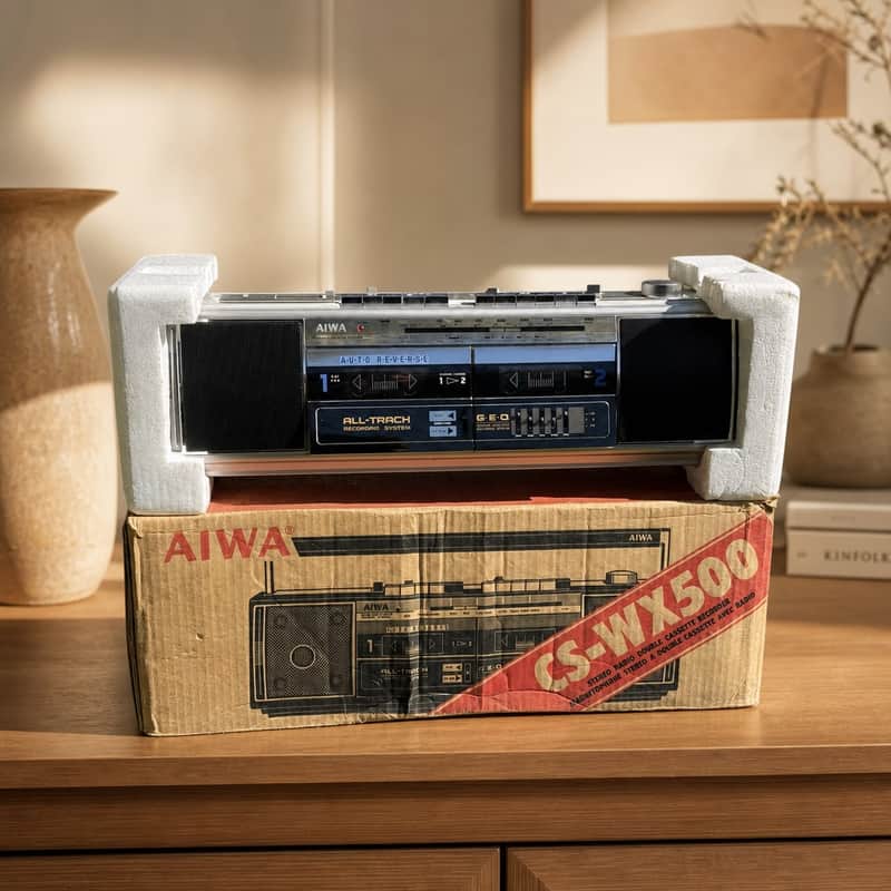 AIWA CS-WX500 Rare Vintage Mint Collectible Boombox Getto blaster Warranty image 1