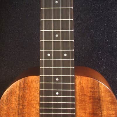 Handcrafted Concert Ukulele, Solid Curly Hawaiian Koa, Hibiscus Mop & Abalone Inlay, Soft-bag, Bruce Wei UG15-2928 image 3