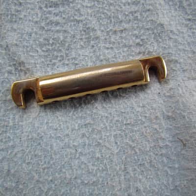 Gibson Style Stop Bar Gold Plated Gibson Stop Bar Shows Some Wear Aftermarket Gold Stop Bar image 4