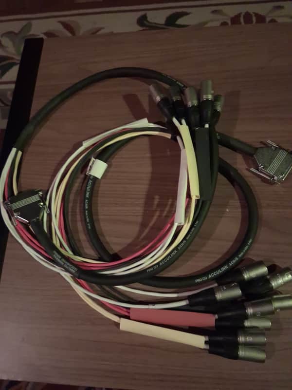 TWO - ProCo Acculink ACN8 DB25-Male XLR snakes 5' image 1