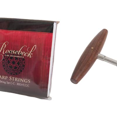 Roosebeck 22-String Walnut Parisian Harp w/ Chelby Levers w/ Play Book & Tuner image 10