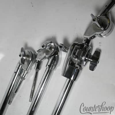 Tama 3x Cymbal Arms+Boom Rod Stand Parts Chrome Aichi Japan Tubes+Tilter Vintage image 2