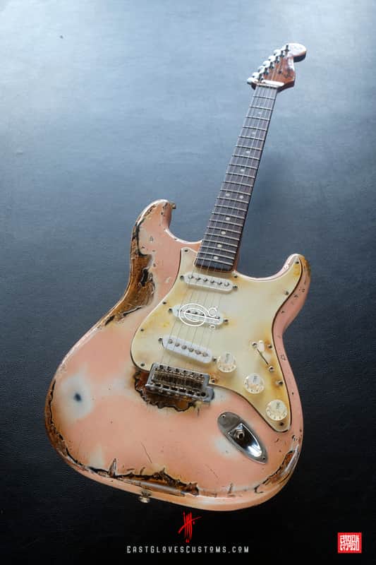 Fender Stratocaster Shell Pink Heavy Aged Relic by East Gloves Customs image 1