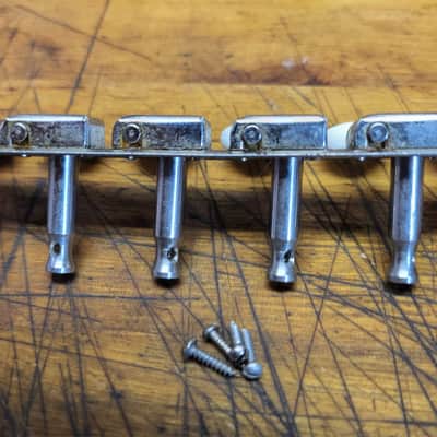 Vintage 1969 Kluson Deluxe Double Line 6 in a line Guitar Tuners Luthier Parts image 3
