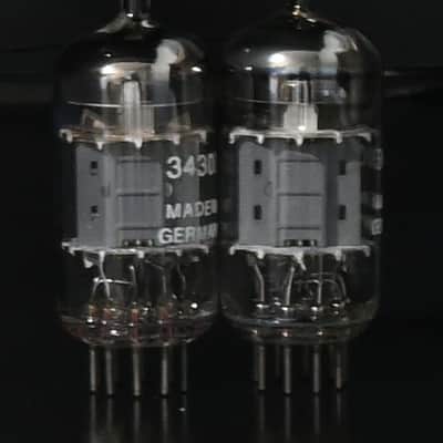 2x1960's Siemens E83CC/12AX7 Ring Getter Made in Germany Amplitrex Tested Tube image 3