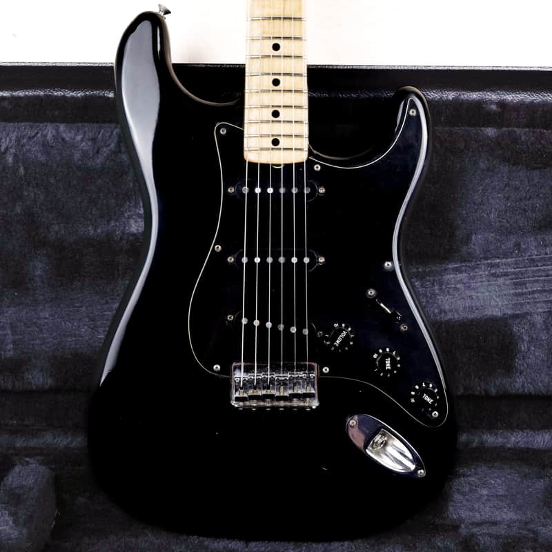 Fender Stratocaster Hardtail 1978 Black Vintage USA w/ Hard Case image 1