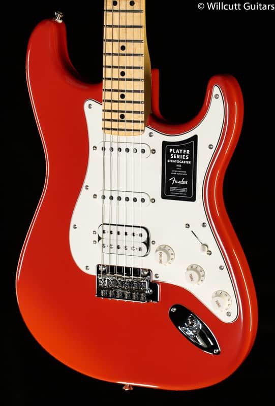 Fender Limited Edition Player Stratocaster HSS Maple Fingerboard Fiesta Red with Matching Headstock (393) image 1