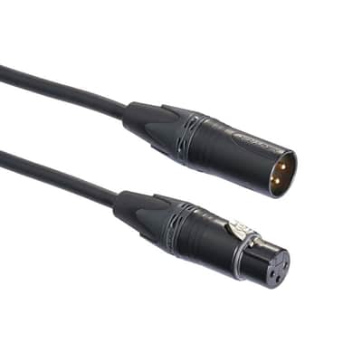 MOGAMI 1m XLRF - XLRM Mic Cable with Neutrik Black and Gold XLR image 3