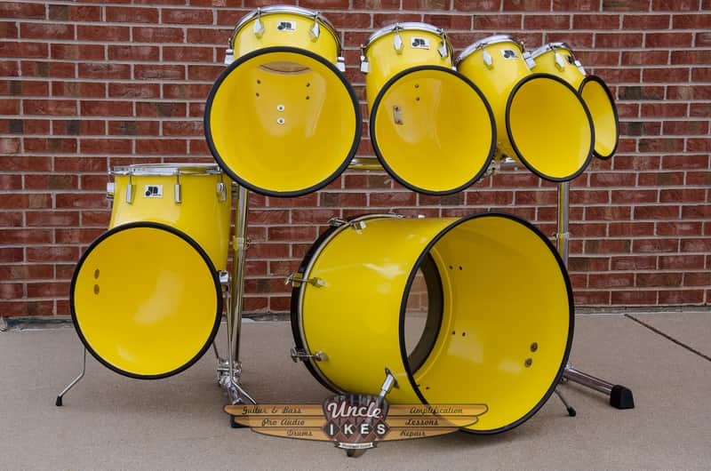 Vintage North Yellow 6 Piece Drum Set with Gibraltar Rack image 1