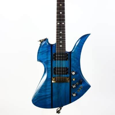 1980 BC Rich USA Mockingbird Transparent Blue Flamed Maple w Original Case image 5