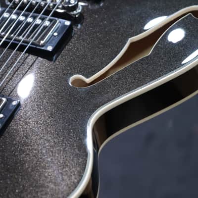 D'Angelico Premier SS Black Flake Laminated Maple Body Electric Guitar w/Bag image 13
