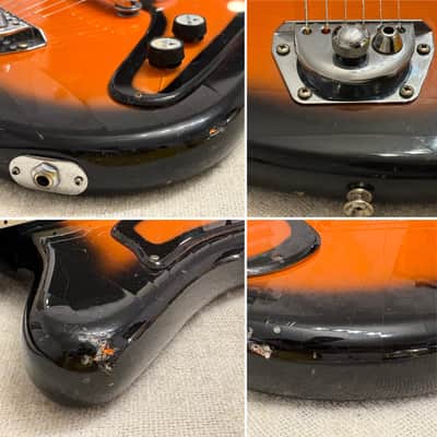1960’s D’Scala Deluxe Electric Guitar Orange & Black Made in Italy Rare Bizarre + Case image 22