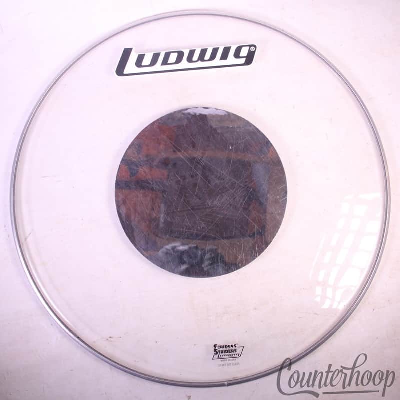 *Ludwig 24"Silver Dot Clear Bass Drum Head Striders USA Resonant Vintage 70s* image 1