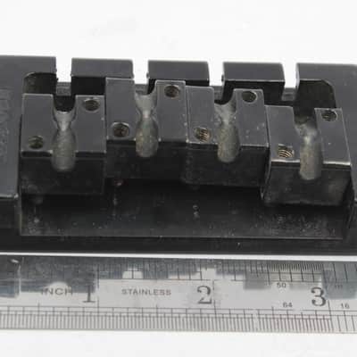Vintage 1980s Kramer Forum II High-Mass 4-String Bass Bridge - Black, Made in Japan (ESP Era) with Screws image 9