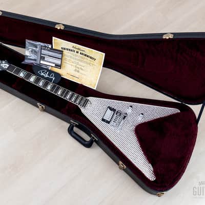 2011 Washburn Custom Shop Limited Edition Paul Stanley PSV 2200 Rhinestone Flying V, Near-Mint & Signed w/ Case, COA, Tags image 18