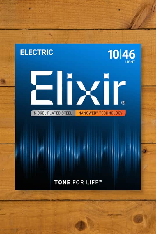 Elixir Nanoweb Coated Nickel Plated Steel Electric Guitar Strings - 10-46 image 1