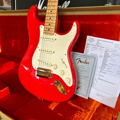 Fender Custom Shop 1956 Stratocaster NOS Fiesta Red 2006 Electric Guitar image 15