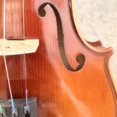 Handmade 4/4 Violin Outfit - Flamed Maple Back ,Spruce Top, Bow&Case image 2