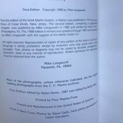 Martin Guitars History Book, signed by Longworth image 3