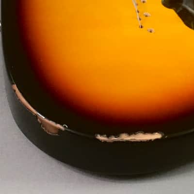 Lefty Fender Standard Telecaster 3 Tone Sunburst Tele Body Natural Relic Custom Build Project image 10