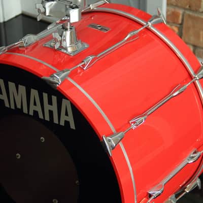 RARE Yamaha Recording Custom 9000 - hot red 22"x14 bass drum image 6