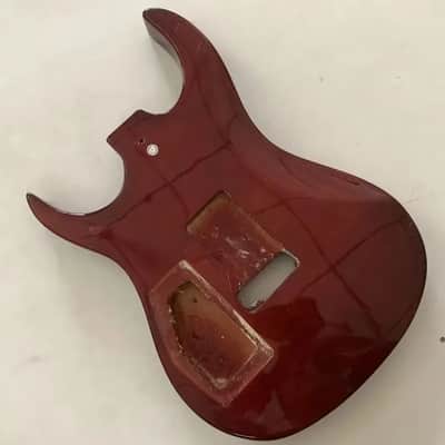 Wine Red HH Guitar Body, Double Locking Bridge Route image 4