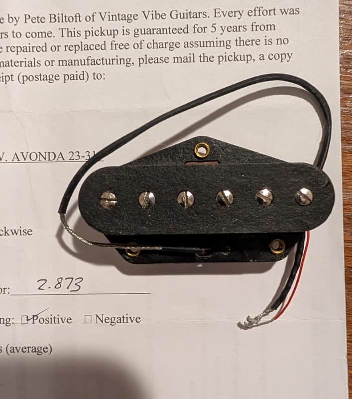 Vintage Vibe Pete Biltoft T-90 SC Telecaster Bridge pickup