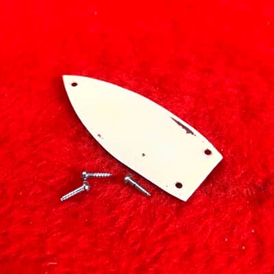 Gretsch Truss Rod Cover 1960’s  Black on white TRC original vintage USA image 2