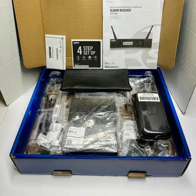 BRAND NEW Shure GLXD14R/MX53 GLX-D Advanced Digital Wireless Presenter Rack System w/ MX153 Headworn Earset Microphone GLXD1 Bodypack Transmitter & GLXD4R Rackmountable Receiver w/ Ears SB902A Rechargeable Lithium-ion Battery Padded zipper accessory case image 3