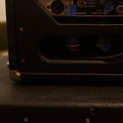 1964 Fender Bassman 2-Channel 50-Watt 2x12" Piggyback Guitar Amp Black Panel image 7