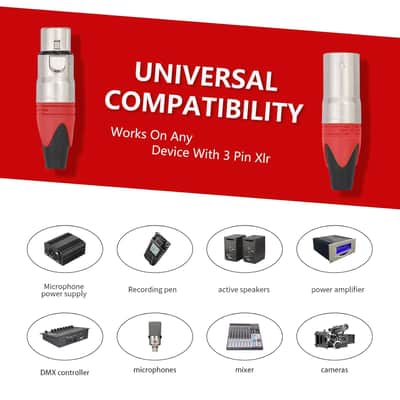 12-Piece 3 Pin Xlr Solder Type Connector - 6 Male And 6 Female Plug Connector,Microphone Audio Socket, Zinc Alloy Shell,Copper Needle Gold Plated Connector High Conductivity image 4