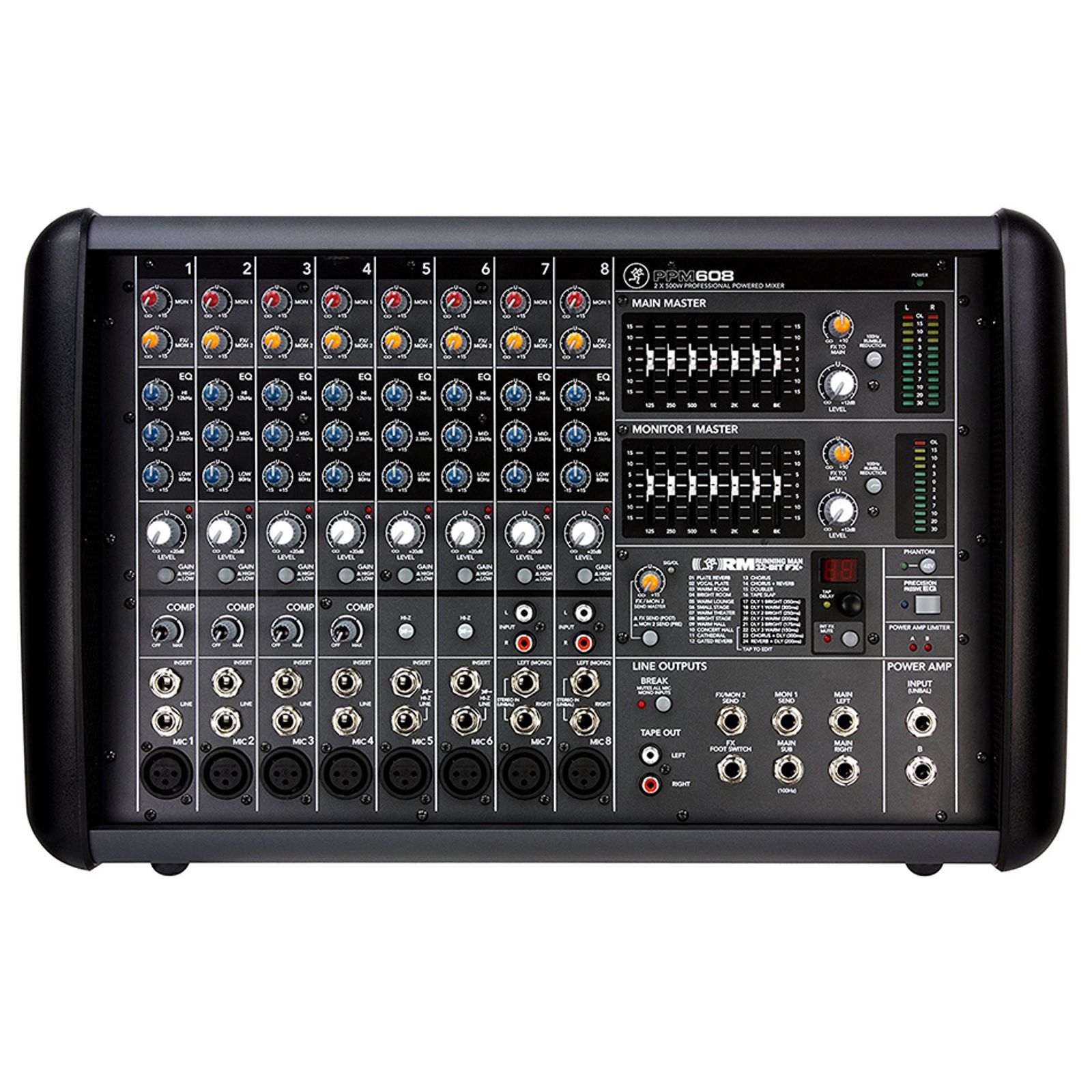 Mackie PPM608 8-Channel 1000-Watt Powered Mixer | Reverb