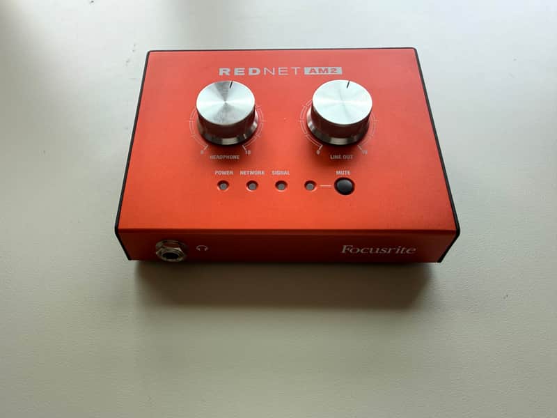 Focusrite Rednet AM2 Stereo Dante Headphone Amplifier Audio Monitoring Unit