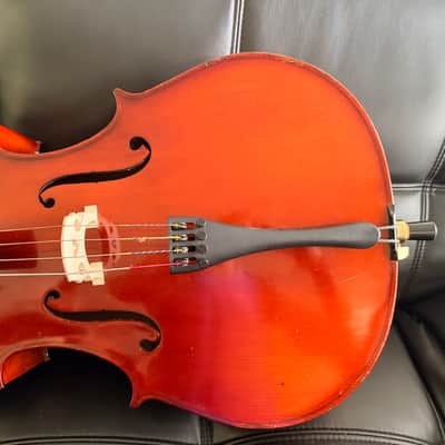 Used Krutz 100 C310 3/4 Size Cello Outfit w/ padded carry bag & carbon fiber bow. In very good condition, ready to play. image 3
