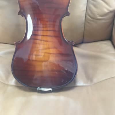 4/4 Rothenberg 1732 Stradavarious Replica Violin w/ Maple Flame Back and Sides + Bow and Case. Sale Benefits Music Ed Nonprofit! image 4