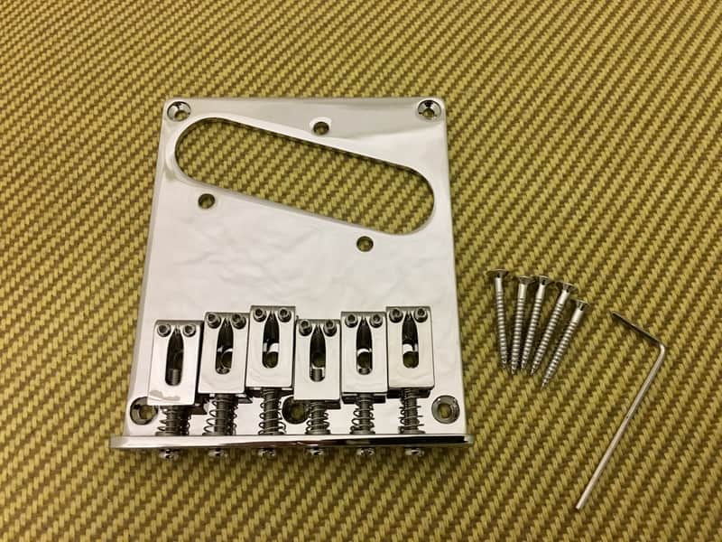 GB-TEC-N Nickel Bridge 6-Saddle for Fender Telecaster/Tele Guitar image 1
