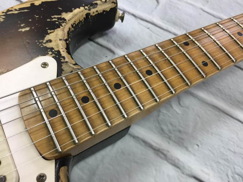 Fraser Guitars Vintage 50s Style Stratocaster HSS Tobacco Burst Relic Strat  *MADE TO ORDER