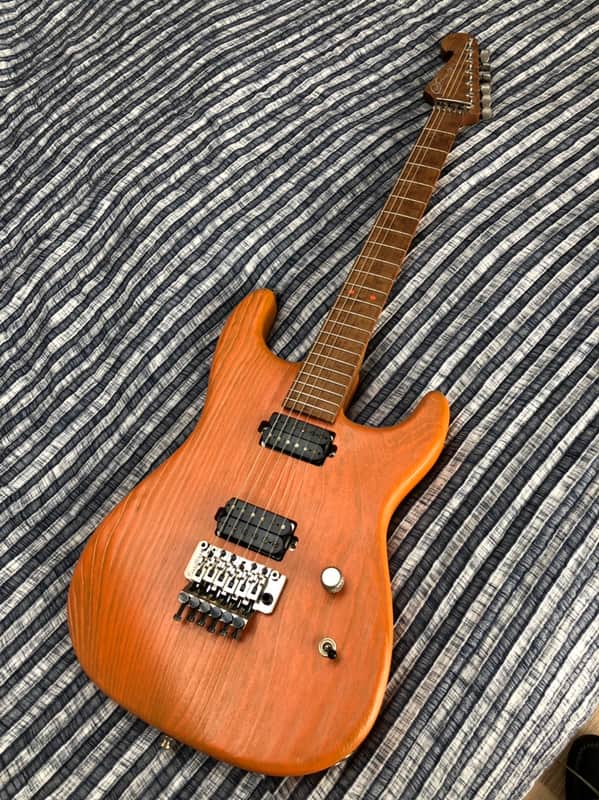 Luxxtone El Machete 2015 Orange Texture w/ Roasted Birdseye Neck image 1