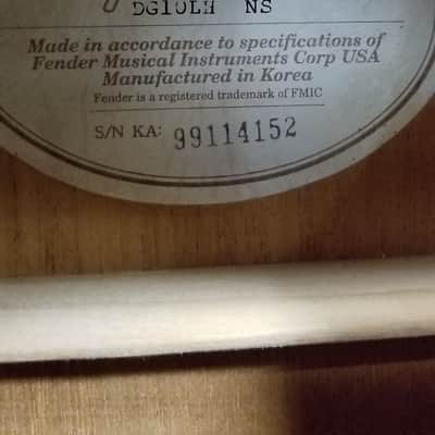 Fender DG10 1999 Natural - Korea image 3