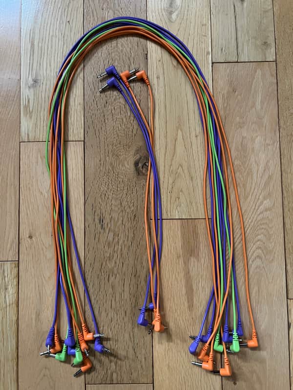 Immagine Tendrils Ultra-Slim TS Mono EuroRack Patch Cables (14pcs) Mixed Colors MINT! - 1