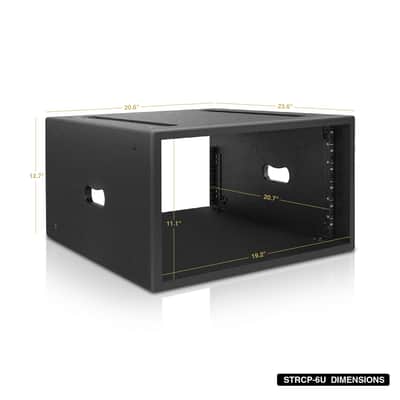 STRCP-6U | 6U PA/DJ Rack/Road Case with 6-Space, Industry-Grade Plywood with Polyurea Coating, 20.7" Rackable Depth - Pro Tour Grade image 4