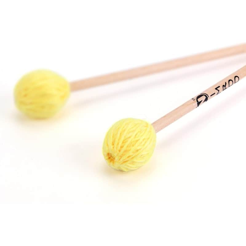 Soloist Series Medium Keyboard Marimba Mallets With Maple Handle And Yellow Yarn Head