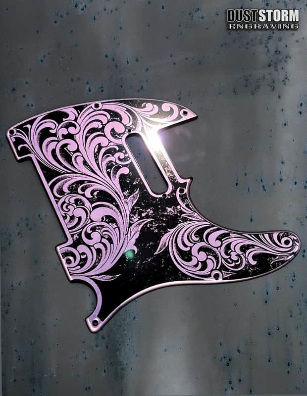 Telecaster 8 Hole Pickguard Acrylic Lavender Mirror Guitar Scratch Plate for Fender American/Mexican Standard Tele Cut for Modern Style Parts image 1