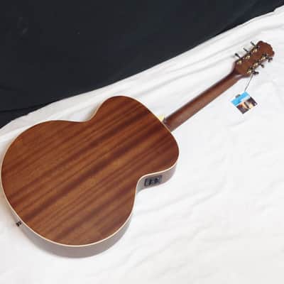Luna Artist Vintage Jumbo distressed acoustic electric guitar NEW w/ Hard Case image 7
