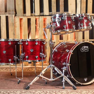 DW Performance Cherry Stain 5pc Drum Set - 18x22, 8x10, 9x12, 12x14,14x16 image 1