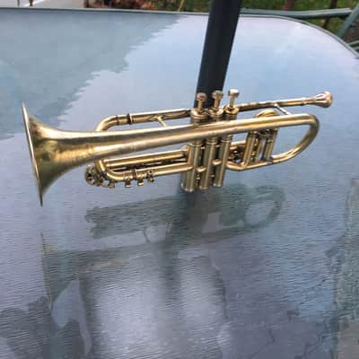 SUMMER DEAL CONN 80A 1923 GOLD PLATE CORNET STENBERG NEEDS SOME CLEAN UP SOLDER AREAS VALVES SEEM  GOOD PLAY DECENT GOLD PLATE WEAR NOT PERFECT image 18