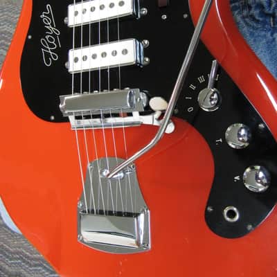 Arnold Hoyer Fold-axe Travel guitar 1960's - Red image 7