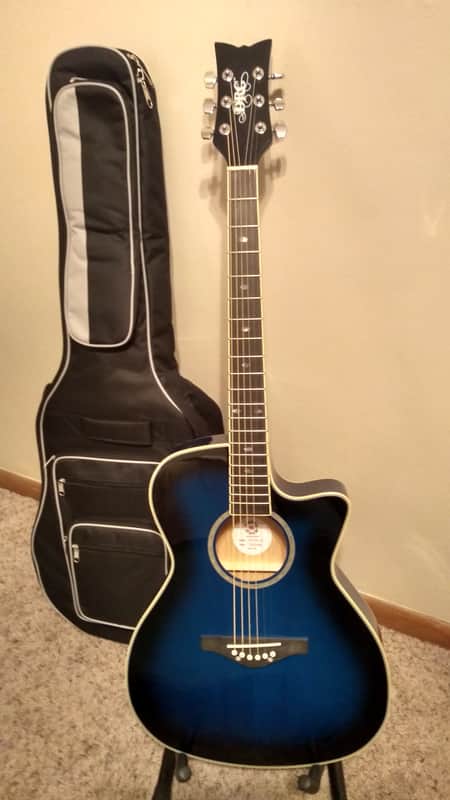 Daisy Rock DR6278 Wildwood Royal Blue Burst acoustic electric cutaway guitar image 1