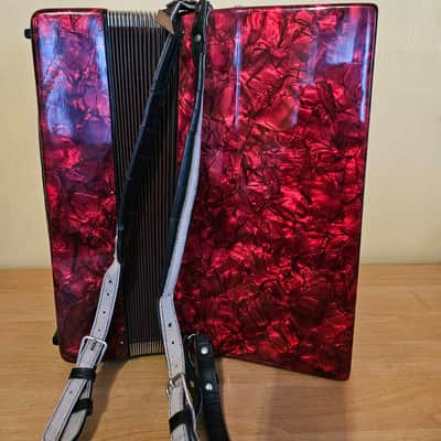 Weltmeister Serino Piano Accordion 120 Bass Made in Germany Buttons Straps Vintage image 7